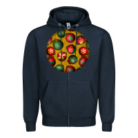 Navy christmas Zipper Hoodie - BundleAndBundleShop