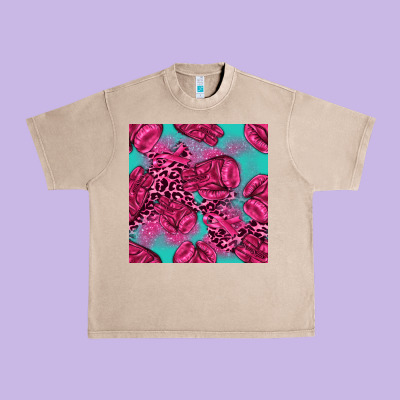 Breast Cancer Seamless Pattern Urban Heavy Tee Designed By Texasbilliewilder