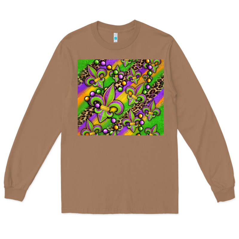 Mardi Gras Carnival Fleur De Lis Long Sleeve Tee by Jasminsmagicworld | Teevron