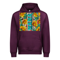 Mauve Wine mama wıth sunflowers and gemstone Urban Hoodie - Artiststas