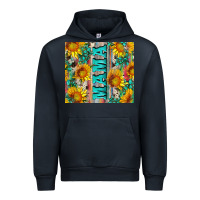 Navy mama wıth sunflowers and gemstone Urban Hoodie - Artiststas