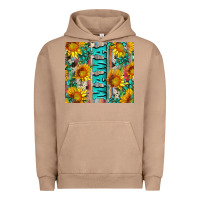 Pigment Burro mama wıth sunflowers and gemstone Urban Hoodie - Artiststas