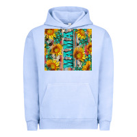 Pigment Grape Ice mama wıth sunflowers and gemstone Urban Hoodie - Artiststas