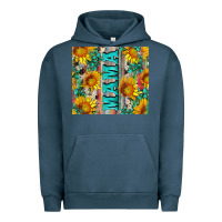 Pigment Midnight Navy mama wıth sunflowers and gemstone Urban Hoodie - Artiststas