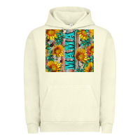 Pigment Pistachio mama wıth sunflowers and gemstone Urban Hoodie - Artiststas