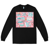 Black funny nurse Long Sleeve Tee - TumblerDesignByShophia