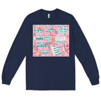 Navy funny nurse Long Sleeve Tee - TumblerDesignByShophia