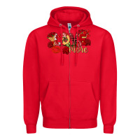 Red love more valentine's day Zipper Hoodie - FaDigitalArtStudio