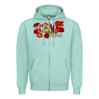 Seafoam love more valentine's day Zipper Hoodie - FaDigitalArtStudio