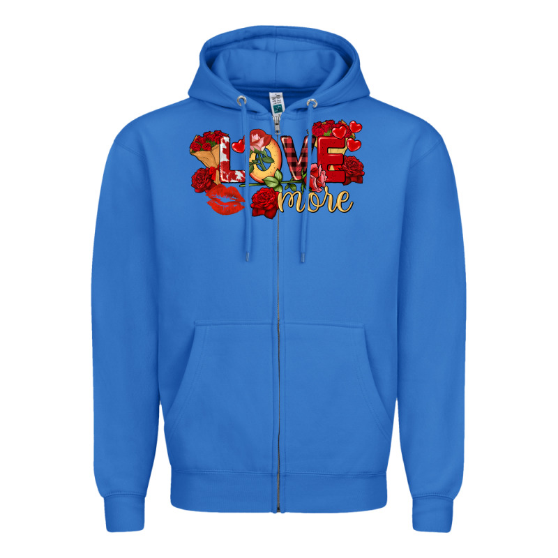 Love More Valentine's Day Zipper Hoodie by FaDigitalArtStudio | Teevron