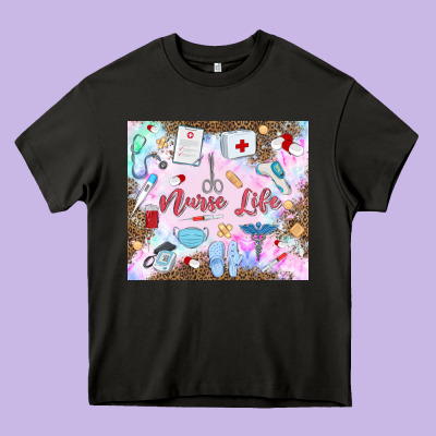 Nurse Life Heavy Core Tee Designed By Maliassmallbusiness