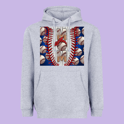 Baseball Mom Heavyweight Hoodie Designed By Cowhidedigitalart