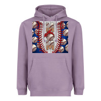 Lavender Baseball Mom Heavyweight Hoodie - CowhideDigitalArt