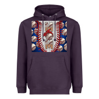 Plum Baseball Mom Heavyweight Hoodie - CowhideDigitalArt