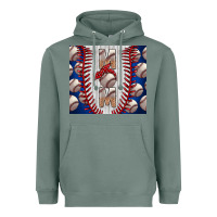 Sage Baseball Mom Heavyweight Hoodie - CowhideDigitalArt