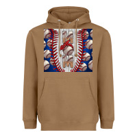 Toasted Coconut Baseball Mom Heavyweight Hoodie - CowhideDigitalArt