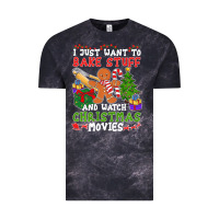 Cloud Black I Just Want To Bake Stuff And Watch Christmas Movies Vintage Tee - minhPixels