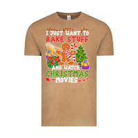 Vintage Camel I Just Want To Bake Stuff And Watch Christmas Movies Vintage Tee - minhPixels