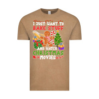Vintage Coffee I Just Want To Bake Stuff And Watch Christmas Movies Vintage Tee - minhPixels