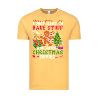 Vintage Mustard I Just Want To Bake Stuff And Watch Christmas Movies Vintage Tee - minhPixels