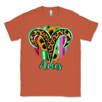 Copper Aries Zodiac Sign Sunflower Leopard Serape Classic Tee - RanaPortraitStore