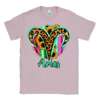 Lilac Aries Zodiac Sign Sunflower Leopard Serape Classic Tee - RanaPortraitStore