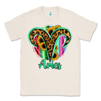 Natural Aries Zodiac Sign Sunflower Leopard Serape Classic Tee - RanaPortraitStore