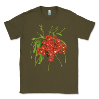 Army Green Red Orchid Cactus Classic Tee - LillyAllenDesigns