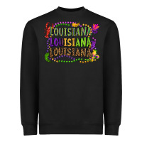 Black louisiana louisiana louisiana mardi gras Heavyweight Sweatshirt - OliviaCreatesArt