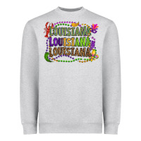 Heather Grey louisiana louisiana louisiana mardi gras Heavyweight Sweatshirt - OliviaCreatesArt
