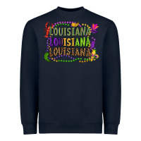 Navy louisiana louisiana louisiana mardi gras Heavyweight Sweatshirt - OliviaCreatesArt