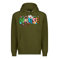 Army Green Easter Nurse Premium Hoodie - BundleAndBundleShop
