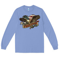 Colony Blue Freedom America Eagle 4th of july Long Sleeve Tee - HowdyJamesFarm