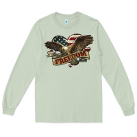 Matcha Freedom America Eagle 4th of july Long Sleeve Tee - HowdyJamesFarm