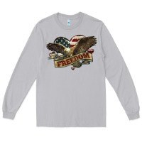 Moon Dust Freedom America Eagle 4th of july Long Sleeve Tee - HowdyJamesFarm
