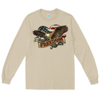Mushroom Freedom America Eagle 4th of july Long Sleeve Tee - HowdyJamesFarm