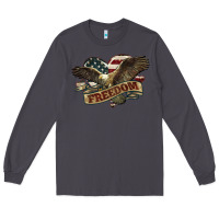 Smoke Freedom America Eagle 4th of july Long Sleeve Tee - HowdyJamesFarm