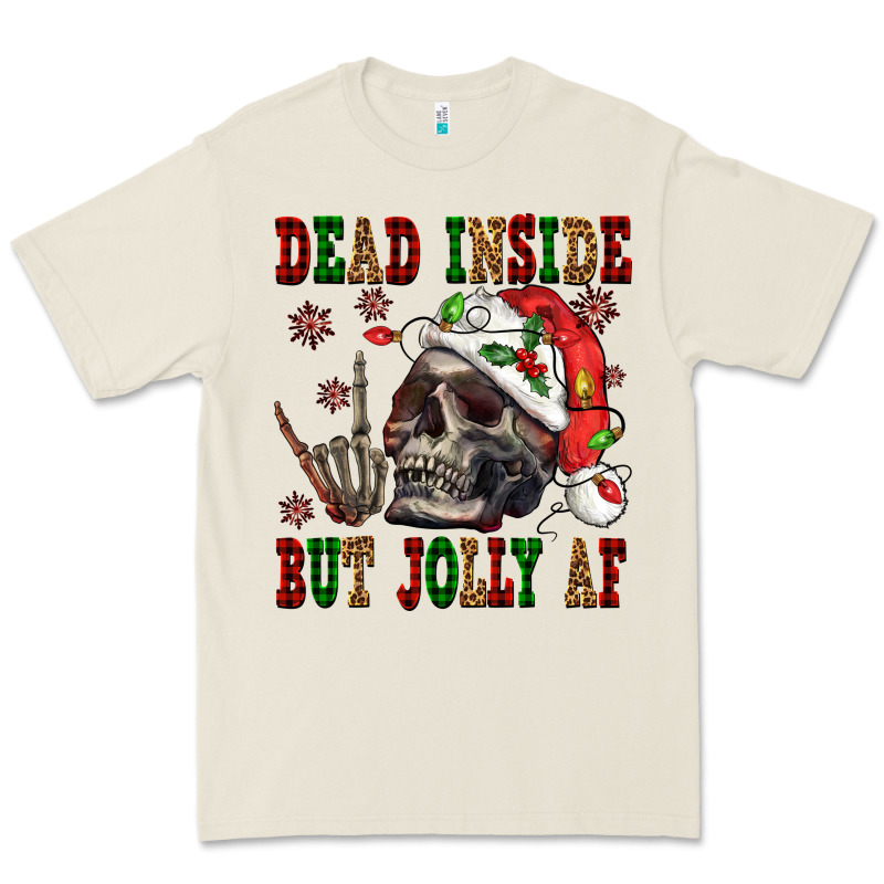 Dead Inside But Jolly Af Premium Tee by NancyCooperArtShop | Teevron