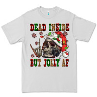 Dove Grey Dead inside but jolly af Premium Tee - NancyCooperArtShop