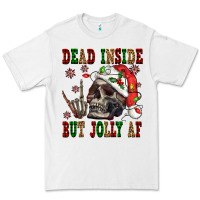 White Dead inside but jolly af Premium Tee - NancyCooperArtShop