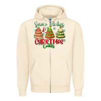 Sandshell snow flakes and christmas cakes Zipper Hoodie - FaDigitalArtStudio