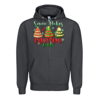 Smoke snow flakes and christmas cakes Zipper Hoodie - FaDigitalArtStudio