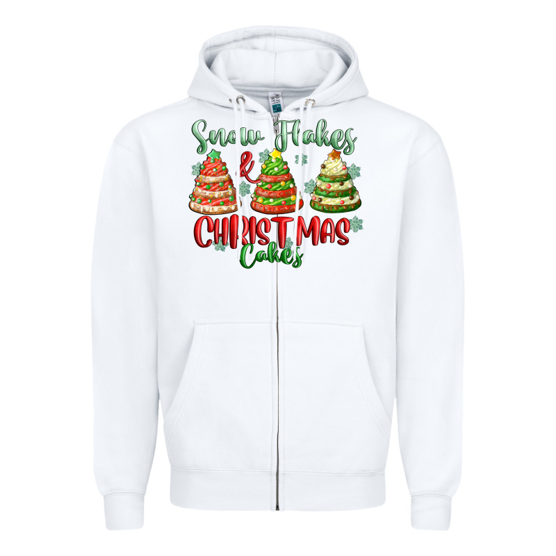 Snow Flakes And Christmas Cakes Zipper Hoodie by FaDigitalArtStudio | Teevron