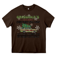 Chocolate Brown christmas tree farm Heavy Core Tee - MaliasSmallBusiness