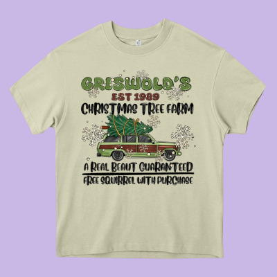 Christmas Tree Farm Heavy Core Tee Designed By Maliassmallbusiness