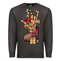 Smoke merry christmas skeleton hand Premium Sweatshirt - CowhideDigitalArt