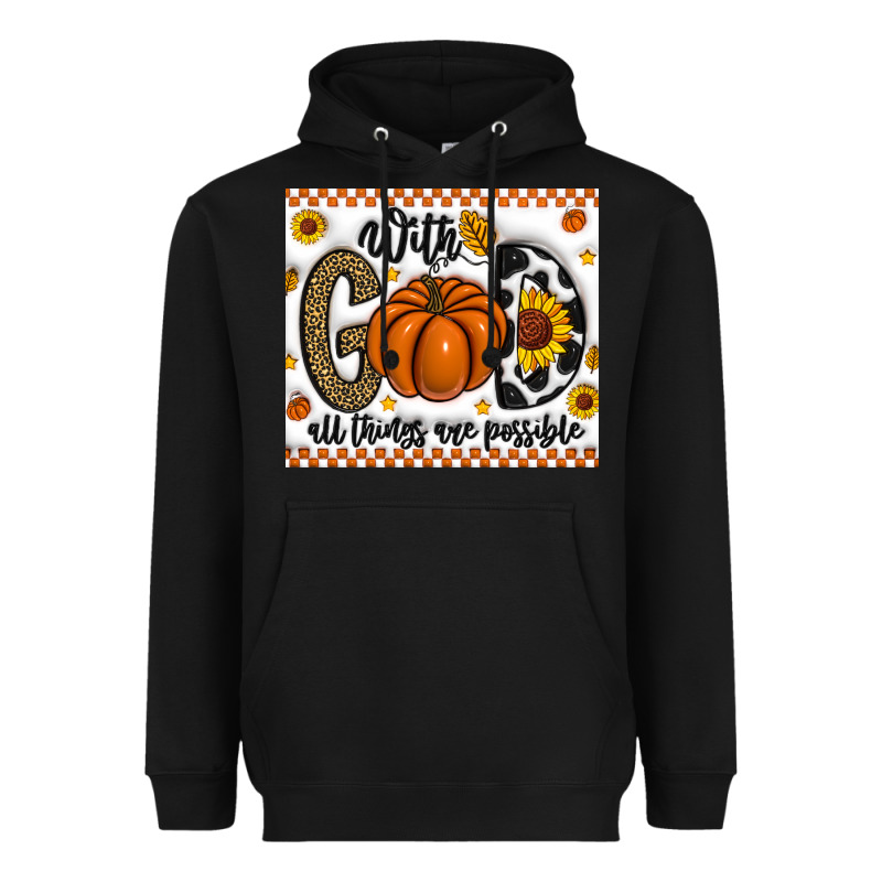 With God All Things Are Possible Heavyweight Hoodie by CowhideDigitalArt | Teevron