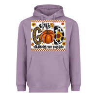 Lavender With God All Things Are Possible Heavyweight Hoodie - CowhideDigitalArt