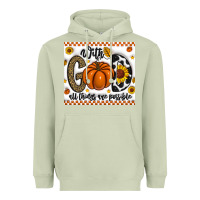 Matcha With God All Things Are Possible Heavyweight Hoodie - CowhideDigitalArt