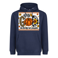 Navy With God All Things Are Possible Heavyweight Hoodie - CowhideDigitalArt